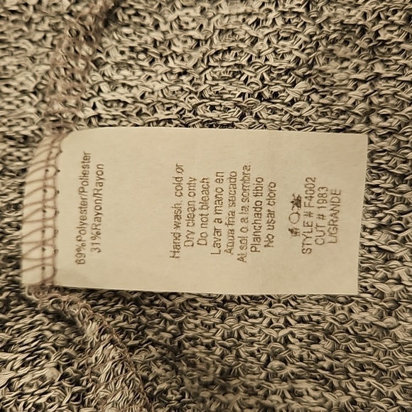 💕ON THE ROAD by YFB💕 Knit Tank Top ~ Marled Gray Large NWOT - Picture 7 of 7